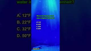 What is the freezing point of water in degrees Fahrenheit? #learnerstv