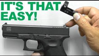 It's THAT Easy!!!  Replacing Rear Sight with Red Dot Sight Mount - Vortex Venom installed on Glock