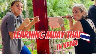 TEENS learning MUAY THAI in KRABI, Thailand