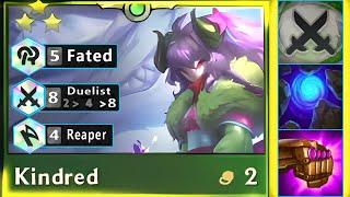 " Dash Over Dash - 8 Duelist Kindred ⭐⭐⭐ "| Maximized Kindred 3 Star - 5 Fated 4 Reaper | TFT SET 11