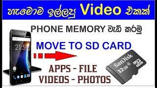  Phone To Sd Card Transfer | Apps - Photos - Videos Etc | සිංහලෙන් 2019 Sinhala