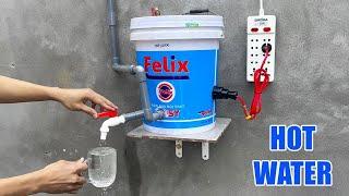 Invention of a very old plumber! I will never to buy a water heater | Secret from the 1.5v battery
