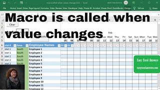 A Macro is called when value in column changes in Excel