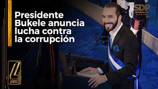 Presidente Nayib Bukele anuncia lucha contra la corrupción