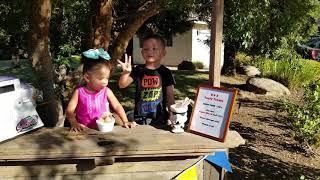 Kids snow cone stand.