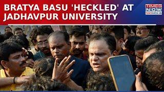 Jadhavpur Uni Protest: SFI Students Assault Bratya Basu, Protestors Allege Injury By Minister's Car