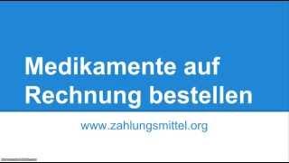 Medikamente bequem per Rechnung kaufen - Zahlungsmittel.org