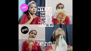 NYKAA SHEET MASK REVIEW + DEMO| Everything you need to know|Anurupa Sarkar