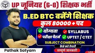 B.ed D.el.ed बनेंगे शिक्षक UP junior teacher Vacancy 2024 / super tet 2024 80000 पदों पर भर्ती 