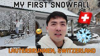 MY FIRST SNOWFALL EXPERIENCE: Lauterbrunnen Switzerland
