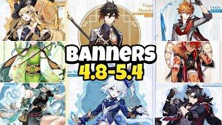 NEW UPDATE!! Character Banner Roadmap for 4.8-5.4 Alongwith Reruns – Genshin Impact