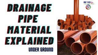 Drainage Pipe Material Explained|Under Ground Drainage pipe Terracotta|By MEP TECH TIPS Eng Subtitle