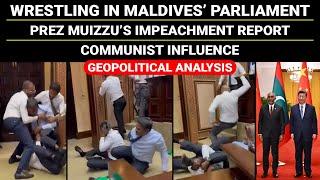 Fight Chaos Brawl in Maldives Parliament | Muizzu’s Impeachment Report | Lakshadweep | Geopolitics