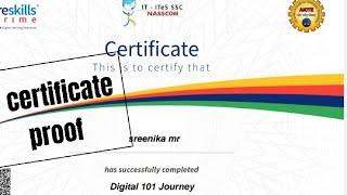 Certificate Proof|Digital 101| FutureSkill|NASSCOM APP.