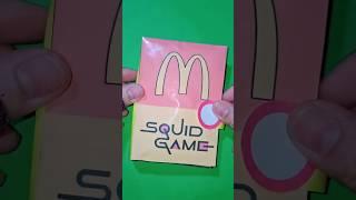 Mcdonald's squid game book #squidgamediy #squishygamebook #mcdonalds