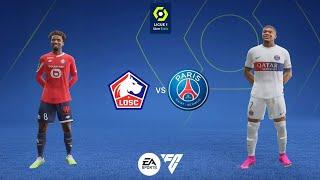 EA Sports FC24, Losc vs Paris SG, Decathlon arena, Ligue 1 uber eats, Hakimi, Dembele, Mbappe,