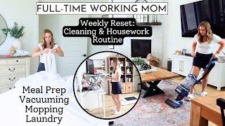 Working Mom Weekly Reset Routine | Cleaning & Housework Routine | Clean with Me | Amanda Fadul