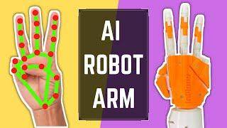 AI ROBOT ARM using Python Arduino OpenCV CVZone | Computer Vision