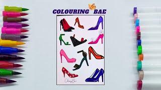 High heels marker colouring and shading for 3d art & matching music #markercolouring #eidulfitr2025