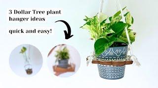 3 Creative Dollar Tree plant hanger ideas (EXTREMELY simple!)