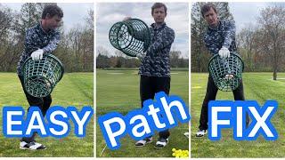 FIX your SWING! GOLF Path DRILLS - GOLF Swing TIPS - SWING FIX - Easy PATH fix - Golf Swing basics!