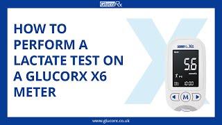 How to perform a Lactate test on a GlucoRx X6 Meter