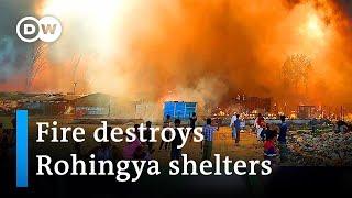 Thousands flee huge blaze at Rohingya camp in Bangladesh | DW News