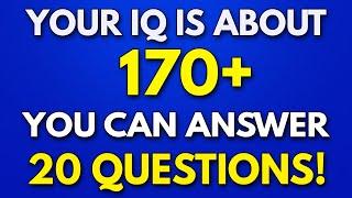 You Have HIGH IQ If You Can Answer 20 Questions - General Knowledge Trivia for SENIORS!