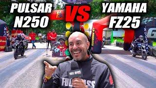 Pulsar N250Yamaha Fz 25Fullgass Drag Race cuarto de milla