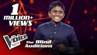 Janidu Lokith | Rathnapuren Gena (රත්නපුරෙන්) | Blind Auditions | The Voice Teens Sri Lanka