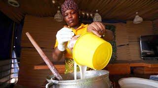 Northern GHANA FOOD in Accra!! Tuo Zaafi, Wagashi & Kuli Kuli | Accra, Ghana