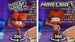 360° VR Inside Out 2 Original vs MINECRAFT Animation in Cinema