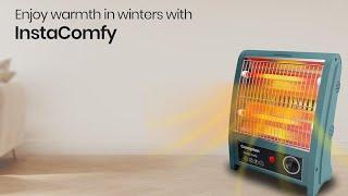 Crompton Insta Comfy 800 Watt Room Heater with 2 Heat Settings(Grey Blue)