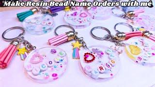 Make Resin Bead Name keychains with Me• Resin Small Business • Resin art • resin for beginners