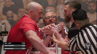 Jonathon Breda Vs Zurab Tavberidze EastVsWest Armwrestling