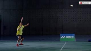 Badminton: Drive Vorhand (seitlich)