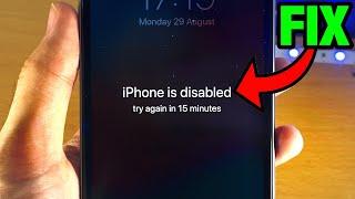 iPhone is disabled try again in 15 minutes SOLVED