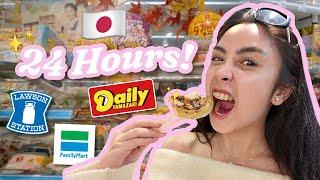 Eating at Japanese Convenience Store for 24 Hours (malalang foodtrip omg) II Bea Borres