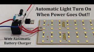 How to Make an Automatic Emergency Light for Power OUTAGE | With 12v Battery Charger