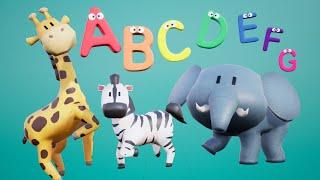 10 minutes l ABC Song Learn The Alphabet with animals  Funny Dance!!