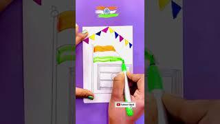 How To Indian Flag Drawing | National Flag Drawing #flagshorts #republicday #independenceday #india