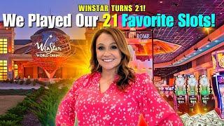 I Gambled on My FAVORITE 21 SLOTS AT Winstar Casino! Part 1!