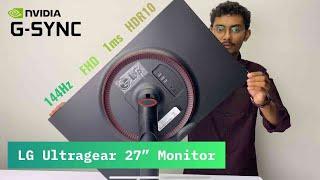 Unboxing LG UltraGear 27'' Gaming Monitor  | FHD IPS, 144Hz, HDR10, G-Sync Magic!