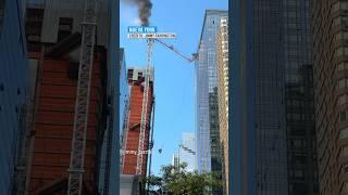 Burning crane partially collapses in New York City Leaving 5 People Hurt