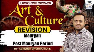 Art & Culture for UPSC 2025-26 | Mauryan & Post Mauryan Period | UPSC Revision | StudyIQ