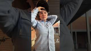 ⁠Thank you @PipelinersCloud for the welding hood!!‍ #explore #welderlife #womanpower