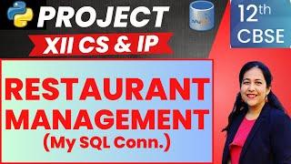 Complete Project Code on Restaurant Management using Python & MySQL  #computerscience #coding #ip