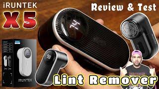 Lint Remover X5 Rechargeable Fabric Shaver | iRUNTEK | Display | Portable Sweater Shaver Review Test