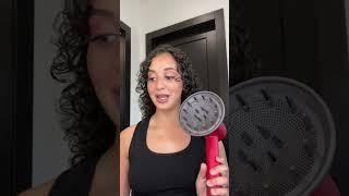 $500 dyson diffuser vs $10 pasta strainer #curlyhairtips