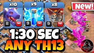 TH13 Dragon Attack With 9 Zap Spell | Best TH13 Attack Strategy in Clash of Clans